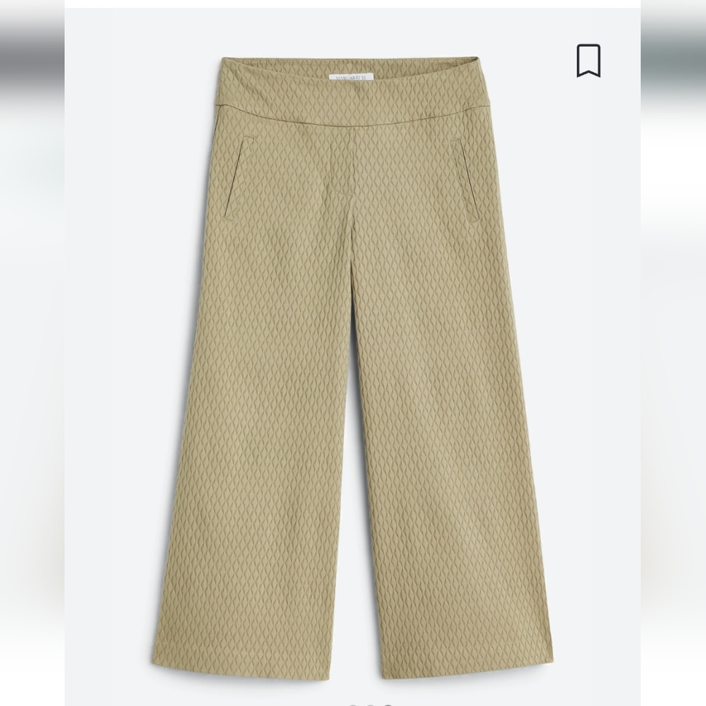 Stitch Fix NEW Margaret M Aydna Jacquard Cropped Pants Size M
